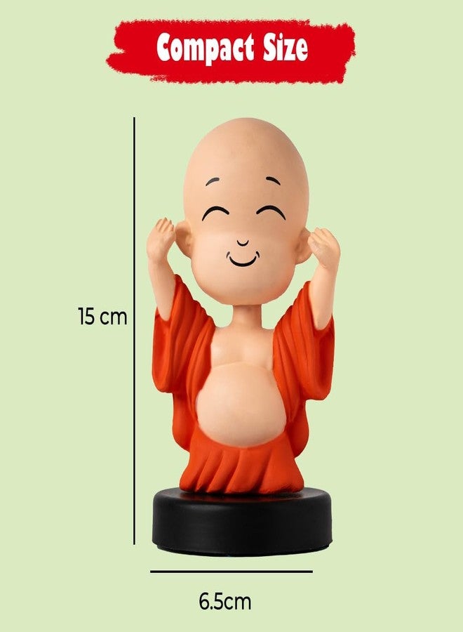 Buko Resin Laughing Buddha Bobblehead - Good Luck Idol For Car, Home, Office Decor, Superhero Action Figure,Great For Gifts,Multicolor,45 X 45 Mm - Image 5